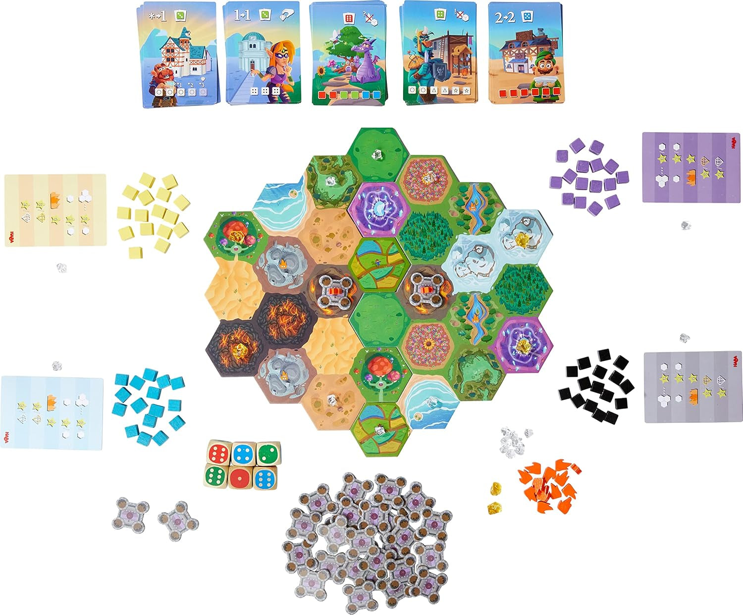 HABA 306400 - Dice King – Joc de societate, Jocuri cu zaruri pentru copii de 8 ani și peste, Fabricat în Germania