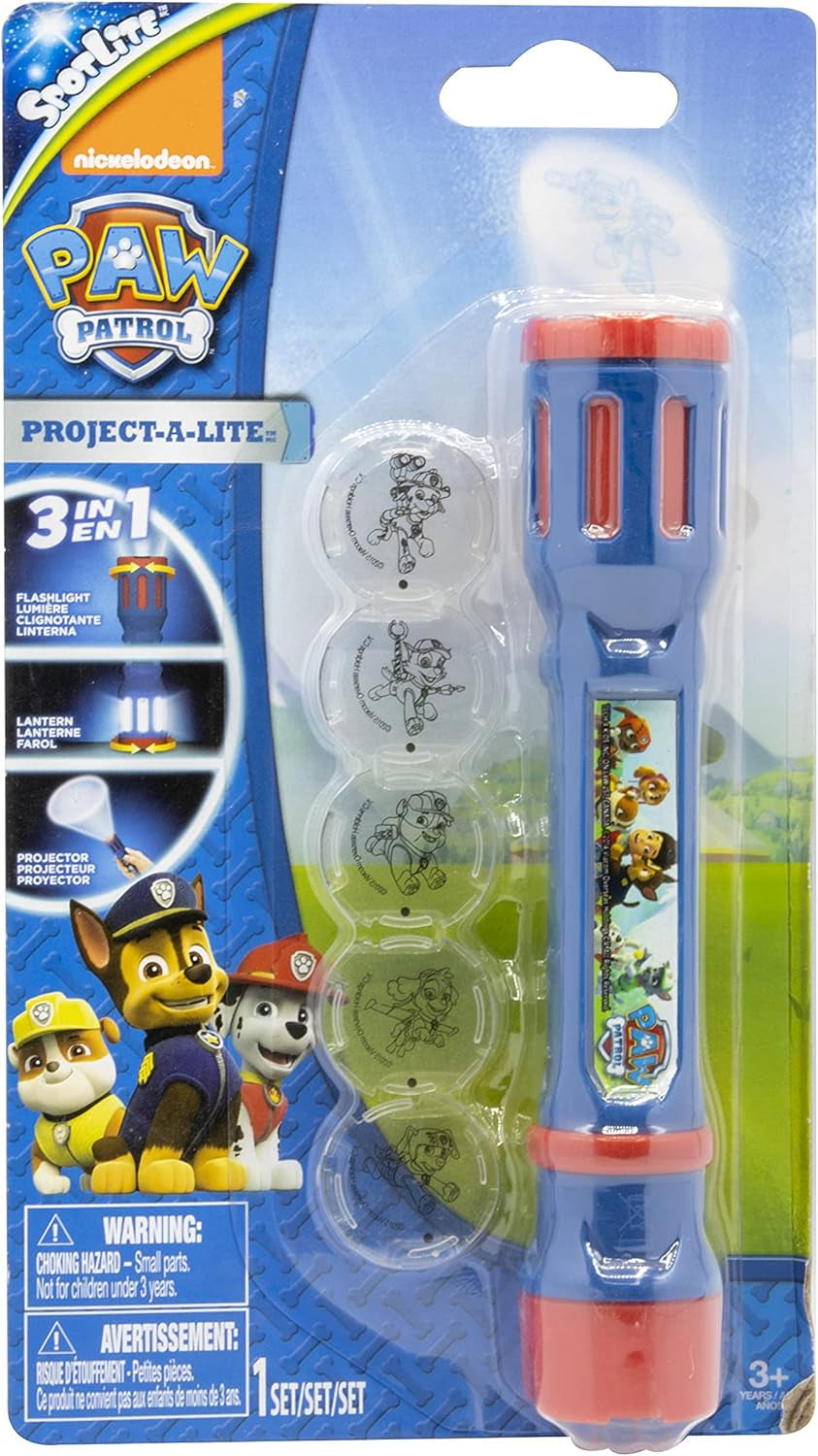 Joy Toy 40315 Paw Patrol Figures & Characters Lanternă cu 6 lentile interschimbabile pentru proiecție - în blister, 5,2 X 1,4 X 9 cm, roșu/albastru Action figures Naty Shop
