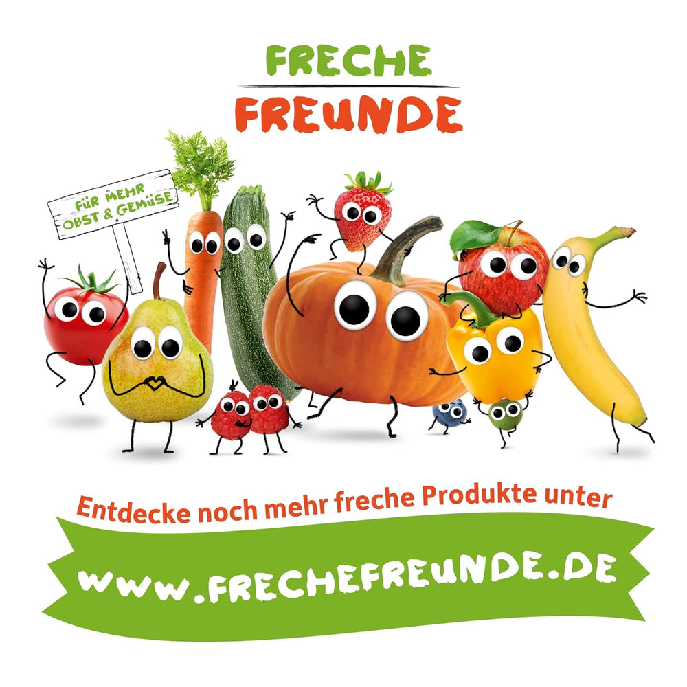 FRECHE FREUNDE Bio-Erdbeer-Fruchtchips, gefriergetrocknete Fruchtchips, natürliche geschnittene Trockenfrüchte ohne Zuckerzusatz, vegan, laktosefrei, glutenfrei, 12er-Pack (12 x 12 g)