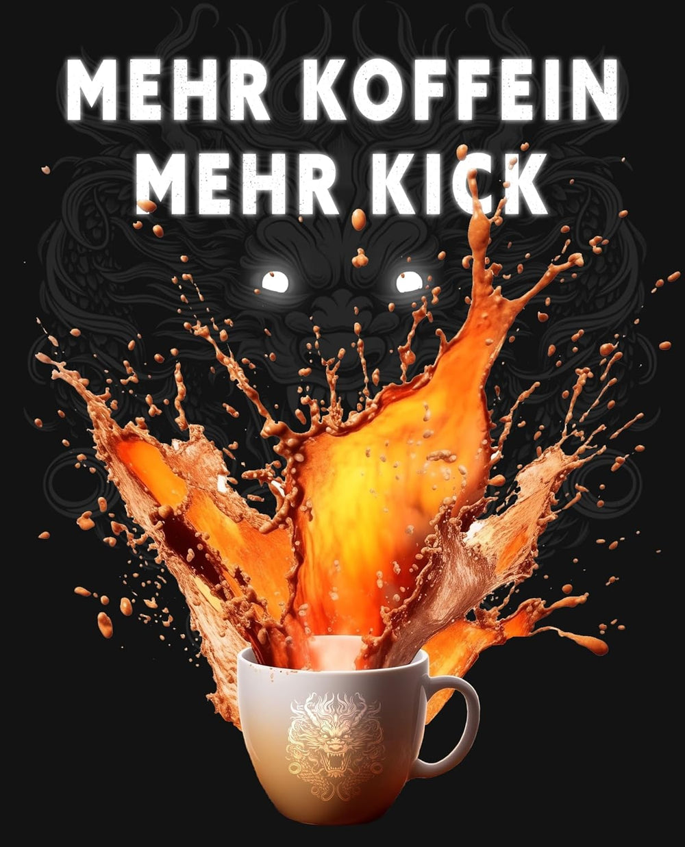 Black Dragon Espresso 100% Robusta - Boabe de cafea prăjite extra tari - Cafea foarte tare și corpolentă, cu conținut ridicat de cafeină - Espresso foarte tare