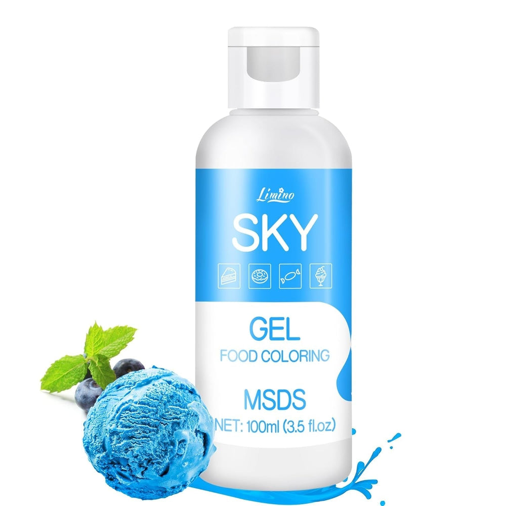 Colorant alimentar în gel - 100 ml, coloranți alimentari în gel pentru prăjituri, copt, fursecuri, macaroane - Colorant alimentar concentrat fără zahăr pentru decorarea torturilor, băuturi, ouă de Paște, slime DIY (alb)