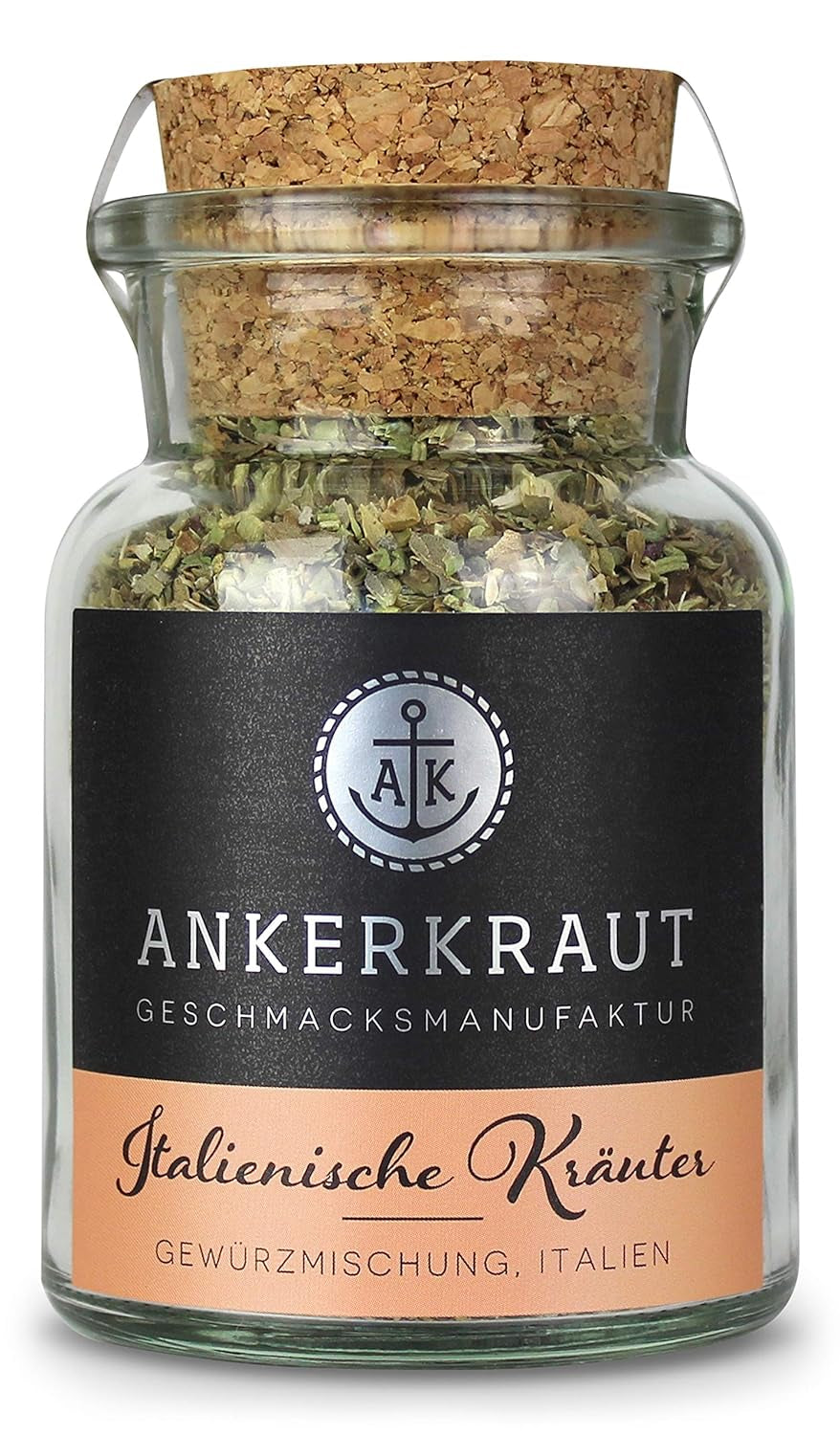Ankerkraut Italienische Kräuter, mediterranes Universalgewürz für Pasta, Pizza und Salat, 25 g im Korkenglas