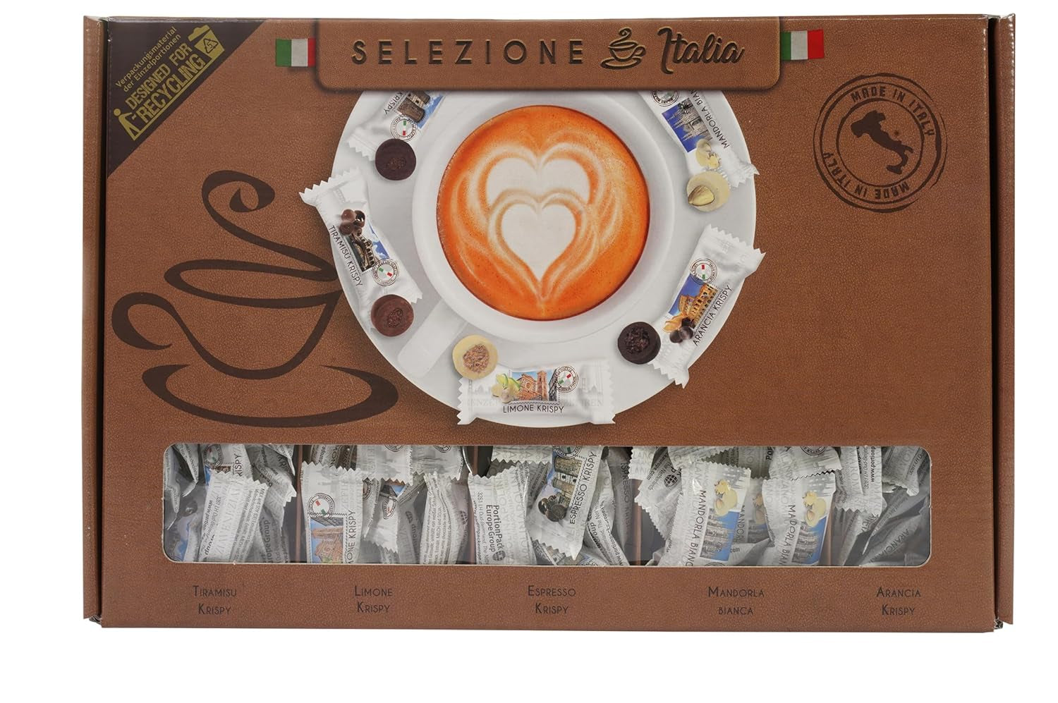 HELLMA Italian Selection - 200 Stk. einzeln verpackte italienische Süßigkeiten, ideal für Hotels oder Pensionen Naty Shop Chocolates