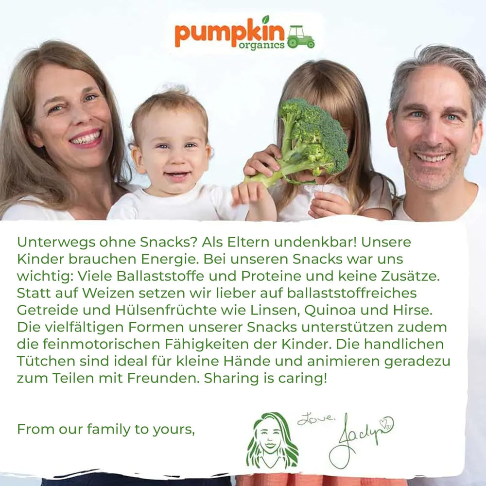 Pumpkin Organics Baby Mehrkorn-Karotten- und Mangoringe (8er-Pack) Baby-Snacks ohne Zusatzstoffe ab 12 Monaten – allergenfreie² und glutenfreie³ knusprige Baby-Snacks (8 x 20 g)