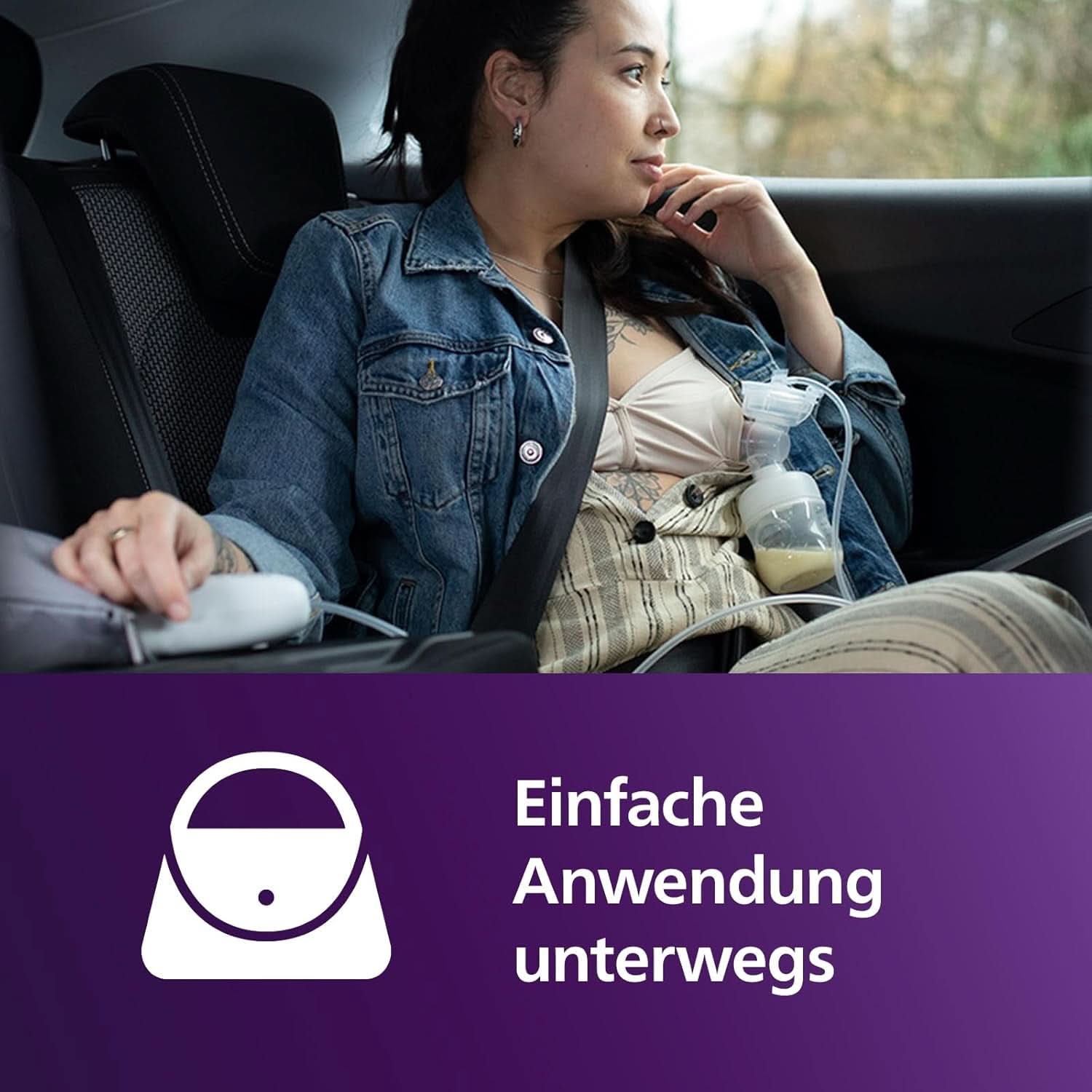 Elektronische Philips Avent Einzelmilchpumpe Premium - Mit Natural Motion Technologie, wiederaufladbarem Akku, Timer-Anzeige (Modell SCF396/31) Zubehör Essen und Stillen Bebe Naty Shop