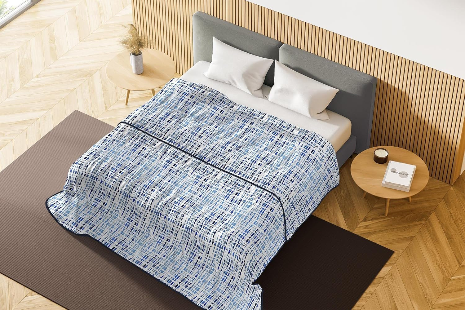 Lenjerie de pat italiană Cuvertură de vară de bază, microfibră, sticlă, pat dublu Plapumi si pilote Naty Shop