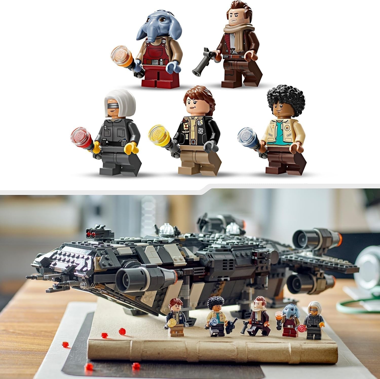 LEGO Star Wars: Skeleton Crew Onyx Cinder, baubares und sammelbares Raumschiffspielzeug für Jungen und Mädchen mit 5 Charakteren, Geschenkidee für Fans ab 10 Jahren 75374 Bausätze Besuchen Sie den LEGO-Store