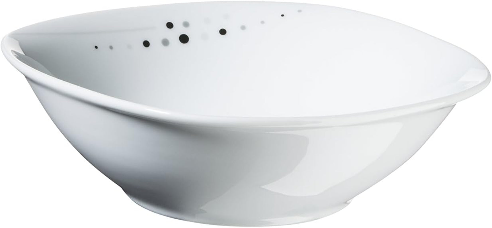 Mäser, seria Fadilla, set de veselă combinat cu 42 de piese, set de veselă din porțelan pentru 6 persoane, alb, negru, gri