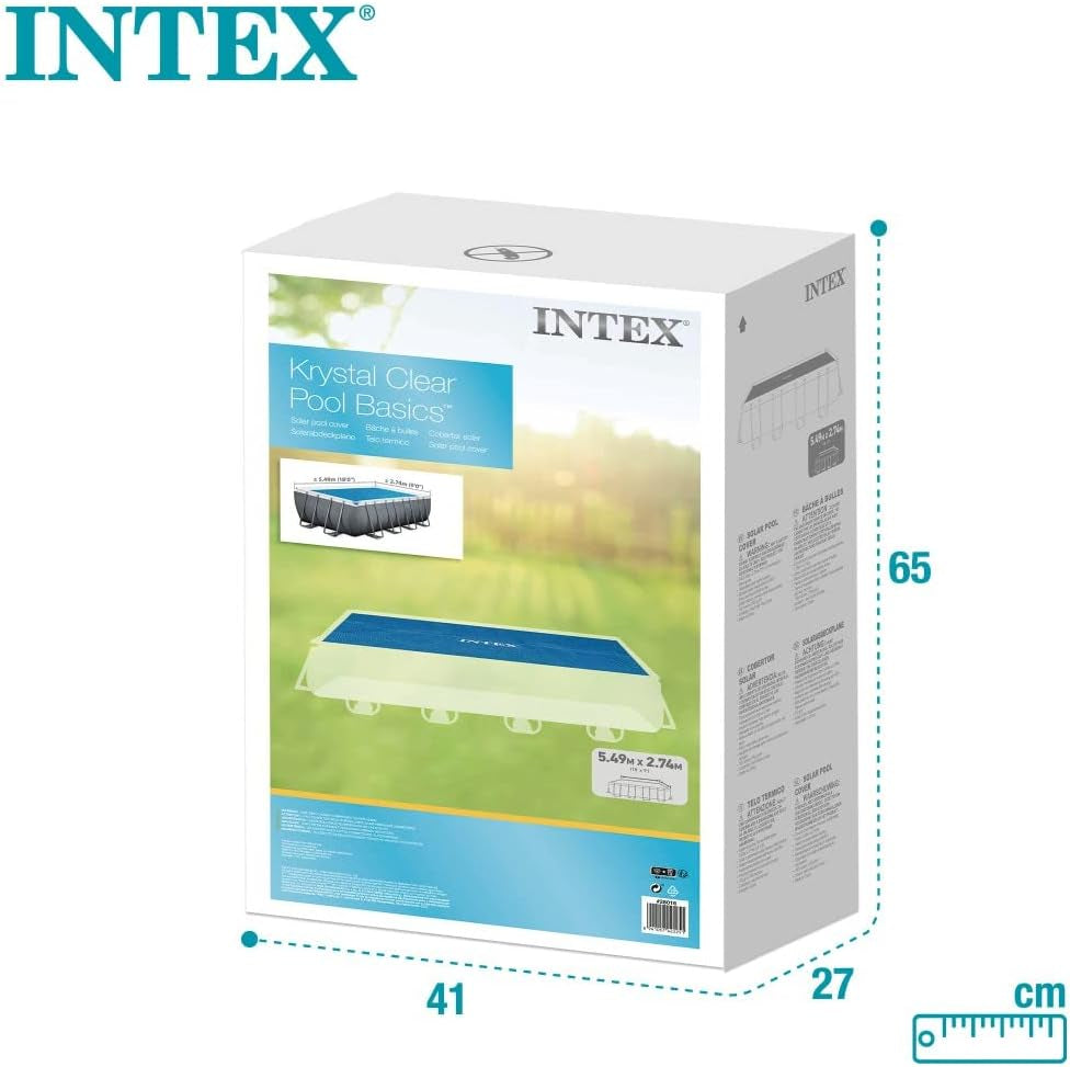 Intex Ultra Frame rechteckiger Matratzenbezug, 549 x 274 cm, 160 Mikron Dicke, Herstellungsmaße: 538 x 253 cm, 28016, Blau