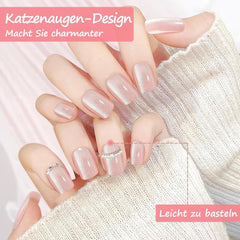 Kiiwah 48 bucăți unghii scurte pătrate, unghii artificiale roz pentru lipit, vârfuri de unghii scurte, vârfuri de unghii false