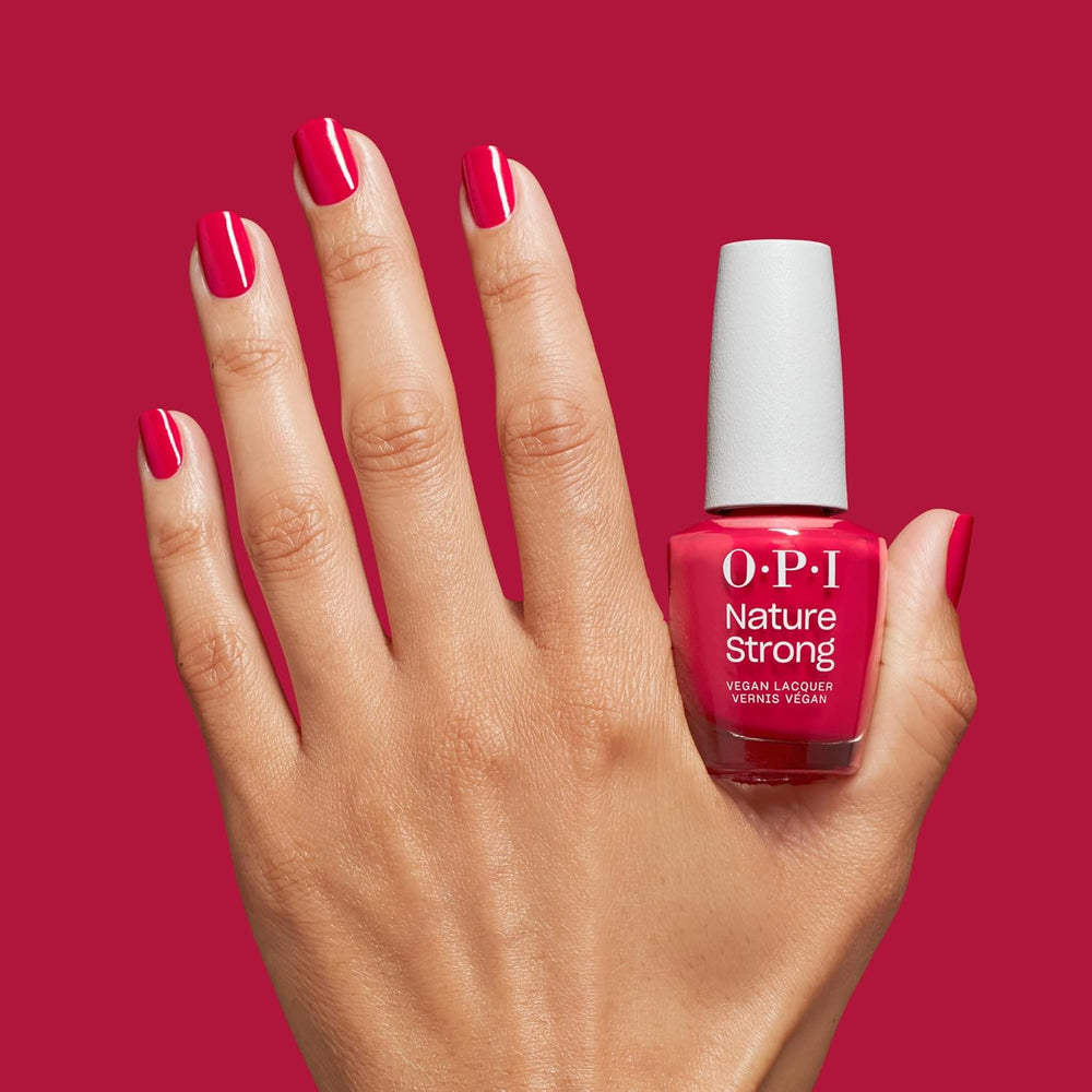 OPI Nature Strong Berry Pickin' Season – Roter Nagellack – Intensiver Glanz und 7 Tage Halt | Langanhaltende Farbe für Ihre Nägel | 15 ml