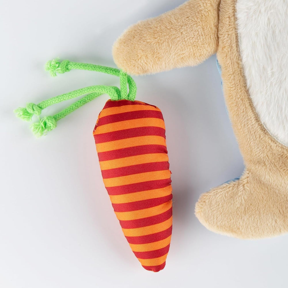 SIGIKID 40675 Păturică activă de pluș iepure PlayQ fete și băieți jucărie pentru copii recomandată de la naștere bej Jucarii Bebe Naty Shop