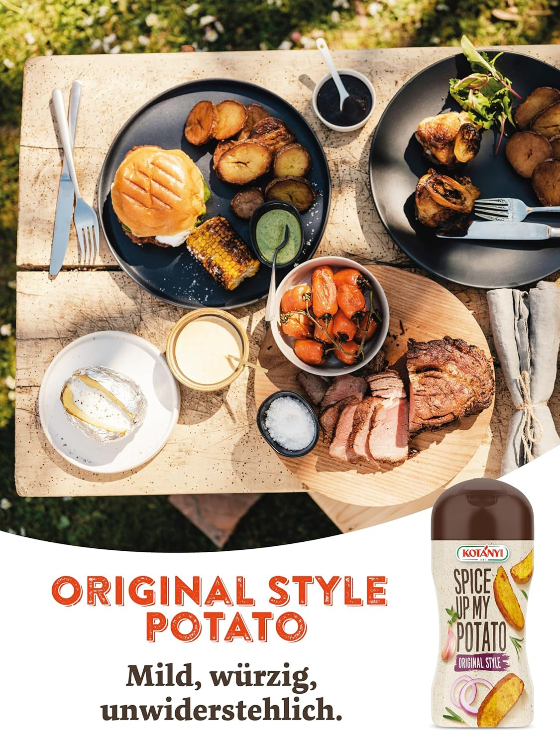 KOTÁNYI Original Style Grillgewürz 80g - Kartoffel-Gewürz für Pommes, Bratkartoffeln und Potato Wedges- Gewürzmischung zum Grillen - [Jetzt für die nächste Grillparty bestellen!]