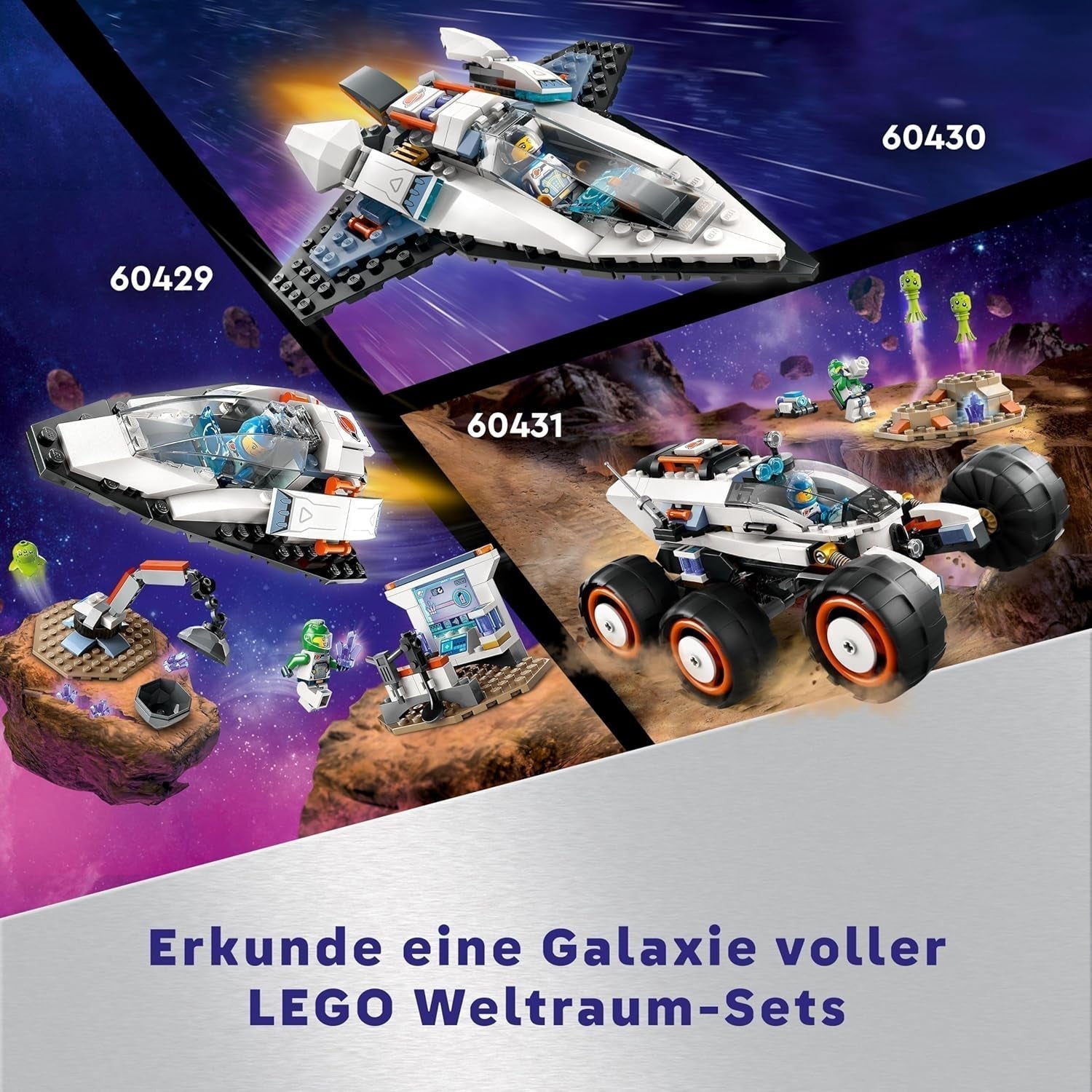 LEGO City Raumschiff, Space-Shuttle-Weltraumspielzeug zum Bauen für Kinder, Jungen und Mädchen ab 6 Jahren, Set mit Astronautenfigur 60430 Bausets Besuchen Sie den LEGO-Store