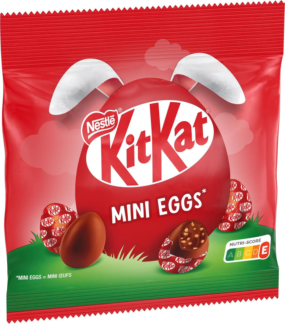 NESTLÉ Mini Eggs, kleine Eier aus Milchschokolade mit cremiger Füllung und knusprigen Stücken, 1 Packung (1 x 89 g)