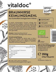 vitaldoc© | Bio-Braunhirse, frisch gekeimt 250g + 100g | Rohkost | Glutenfrei | Vegan | Bio | Reich an natürlichem Silizium | Qualität