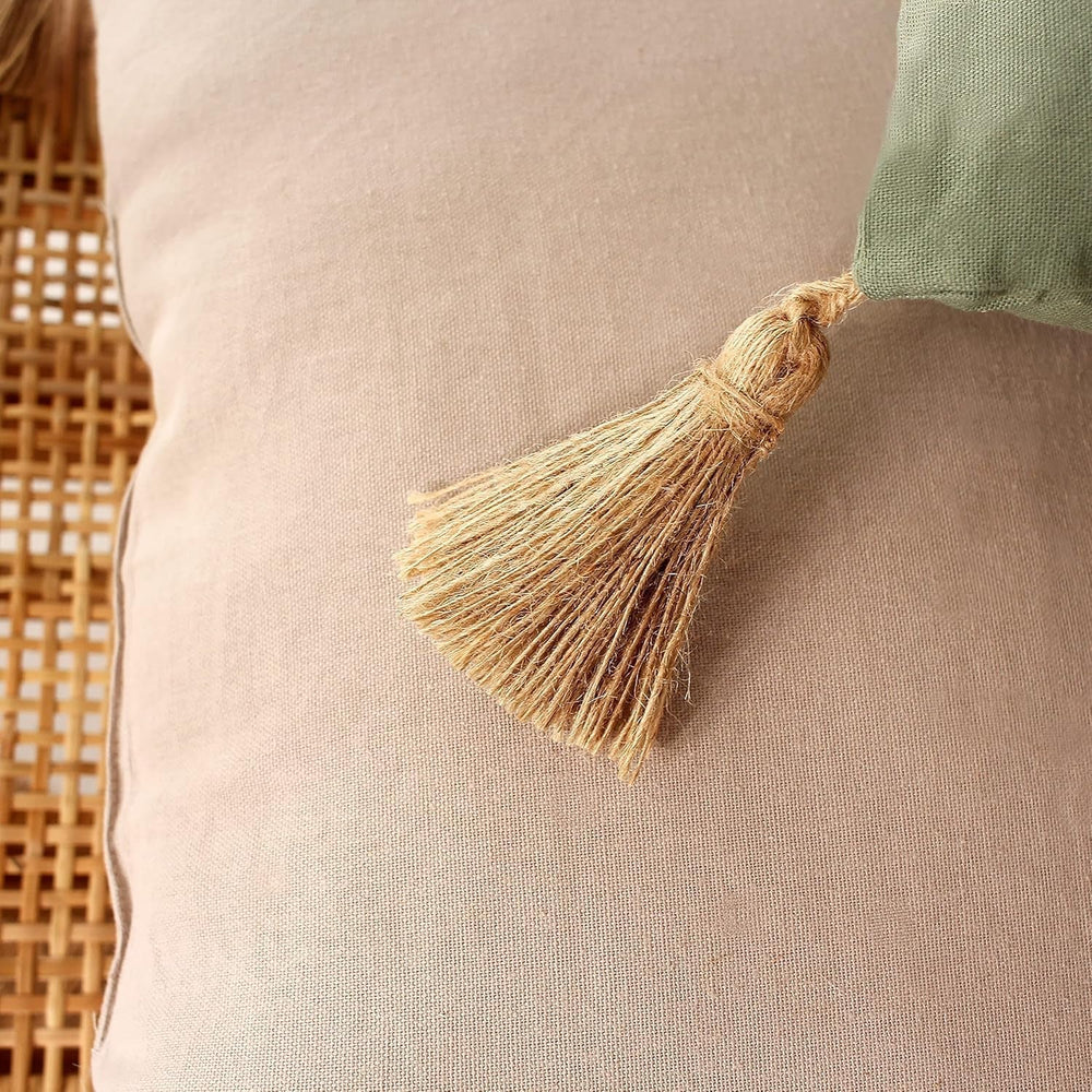 Steppdecke mit 4 Noppen, Jute, 90 x 190 cm, Ton, 2007AGCHLJT090190, 90 x 190 cm Steppdecken und Steppdecken Naty Shop