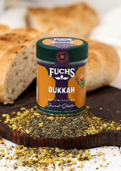 Fuchs Gewürze Gourmet Selection Naher Osten-Afrika – Dukkah Gewürzmischung, nachfüllbarer Gewürz Mix, zum Verfeinern von Fisch und Lamm, vegan, 50 g