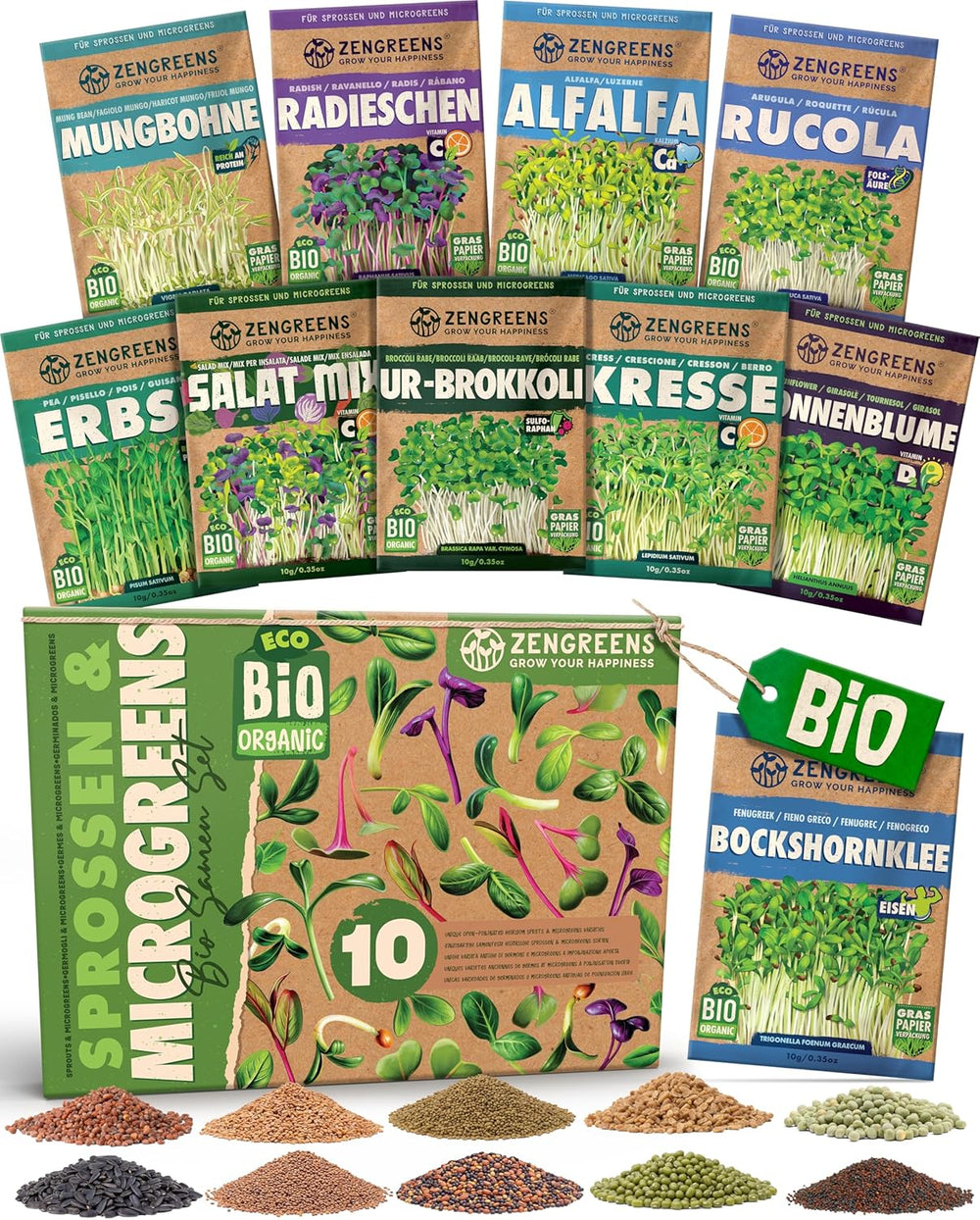 Bio Wintergemüsesamen Im 20Er Set - 20 Winter Gemüse Samen Für Den Einfachen Anbau Im Garten, Balkon Oder Hochbeet - Pflanzensamen - Saatgut