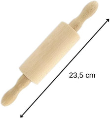 Fackelmann 521146 Nudelholz klein Holz Nudelholz Holz 23,5 x 4,5 cm braun