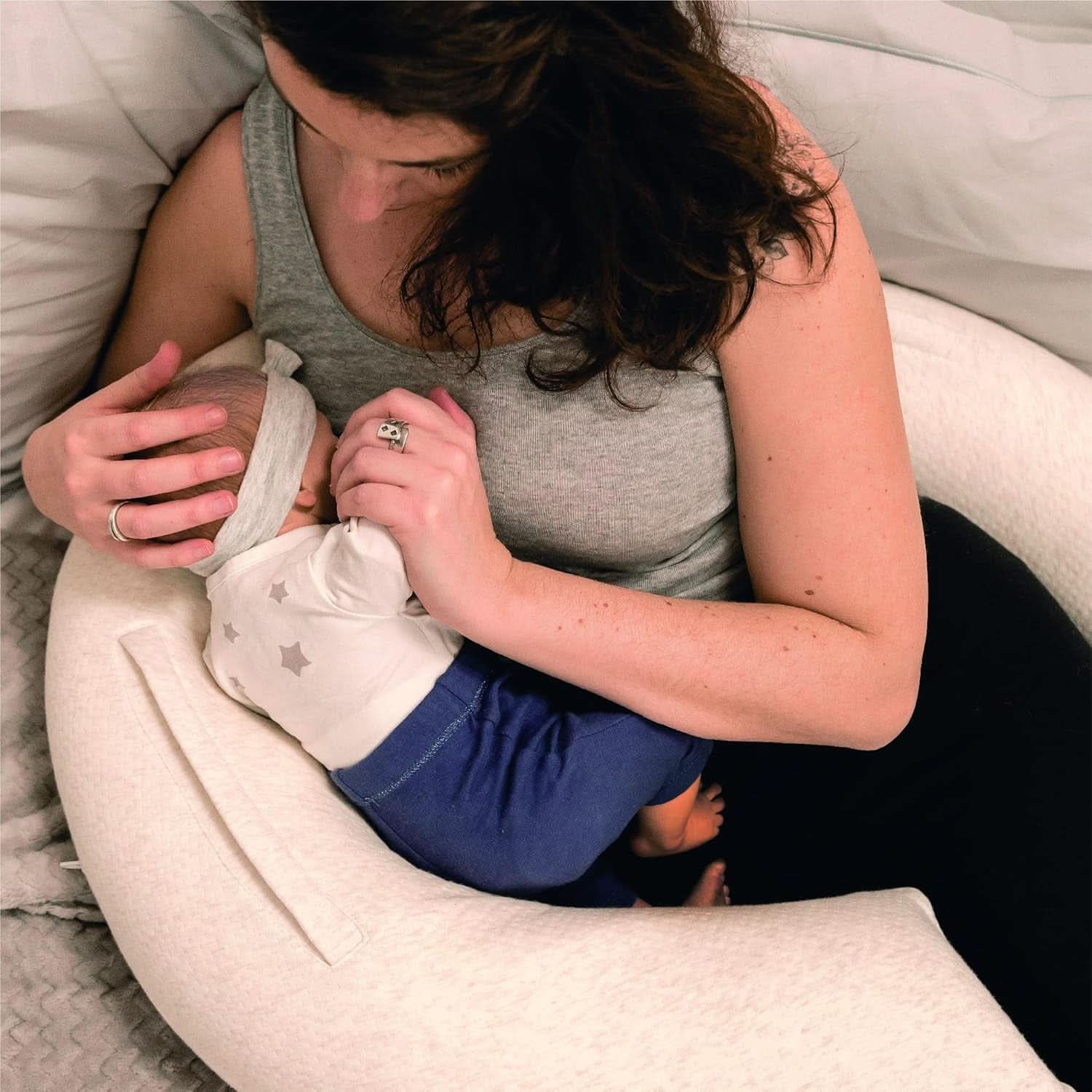 Multifunktionales Stillkissen, 4 in 1, Soft Nova, beige, Einzelkissen: 202 cm, Sessel, 40 x 75 x 22 cm Zubehör Essen und Stillen Bebe Naty Shop