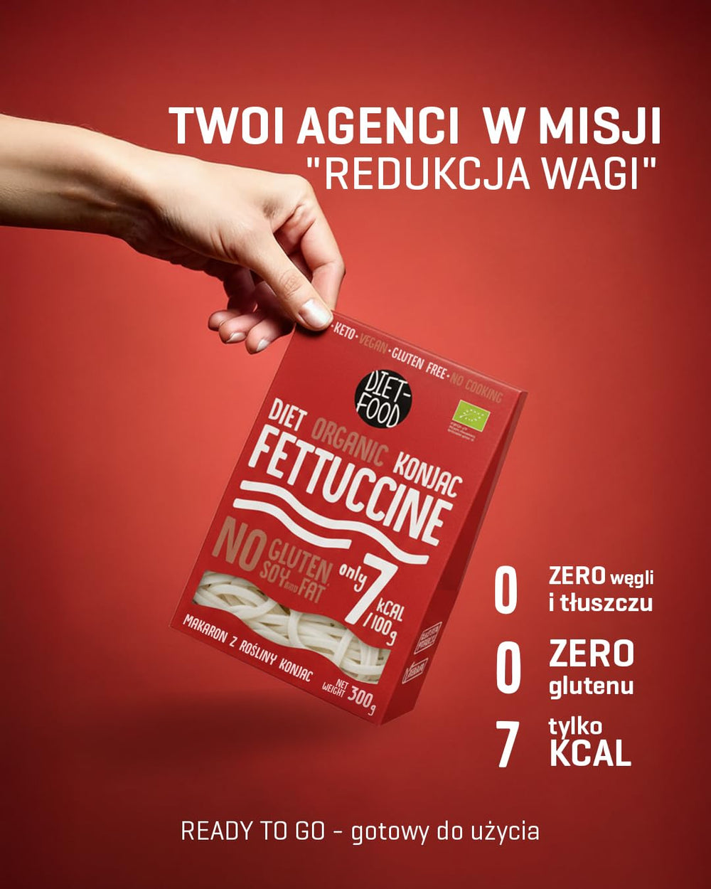 Fettuccine Konjac Nudeln Bio Shirataki Diät-Lebensmittel – 300 g, kohlenhydratarm, zuckerfrei, Keto, vegan, kalorienarm, glutenfrei und eifrei, hergestellt aus Konjac-Mehl