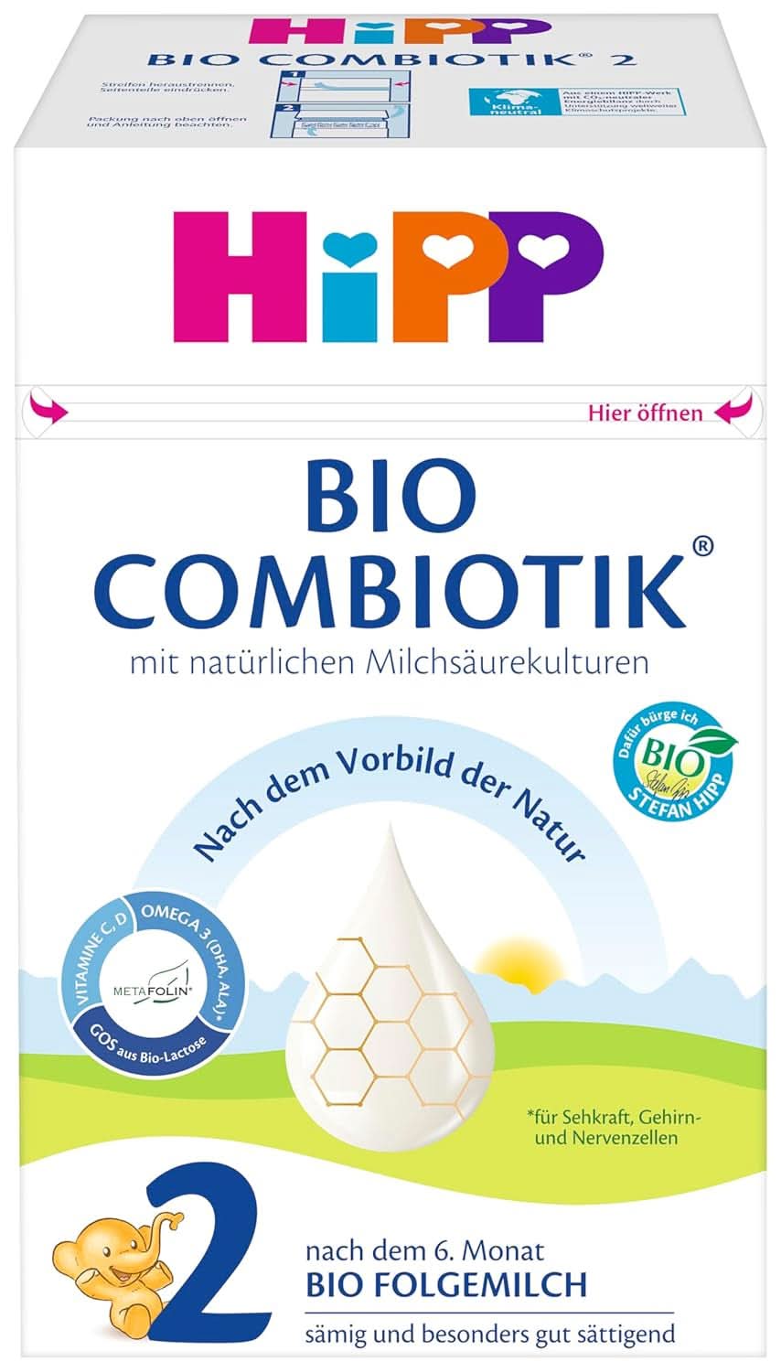 Hipp Bio-Milchnahrung 2 BIO Combiotik, 4er-Pack (4 x 600 Gramm) Mutter und Baby Naty Shop NEU – 2 Bio-Combiotics 4 x 600 Gramm