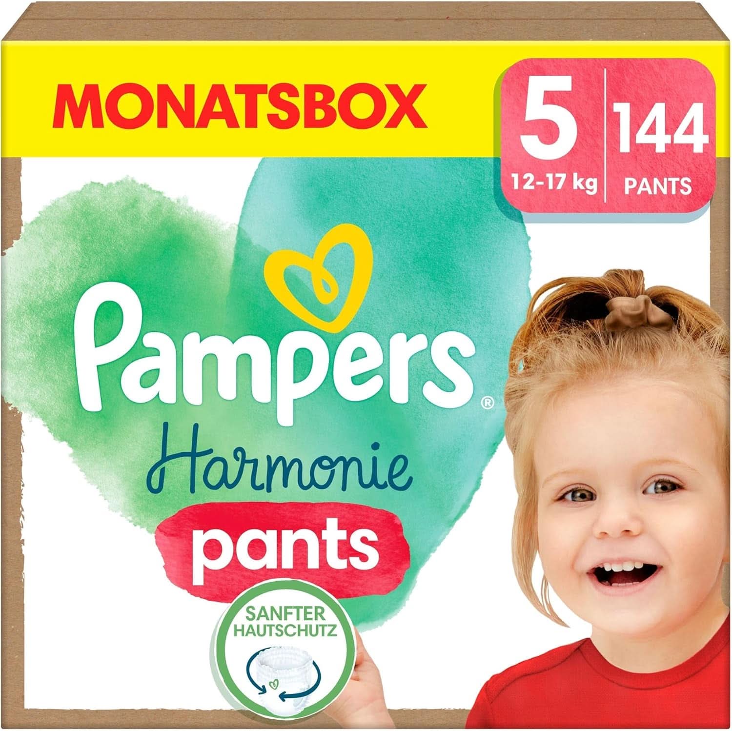 Pampers Harmonie Windeln Pants Baby, Größe 5 (12 kg-17 kg), 144 Stück Naty Shop