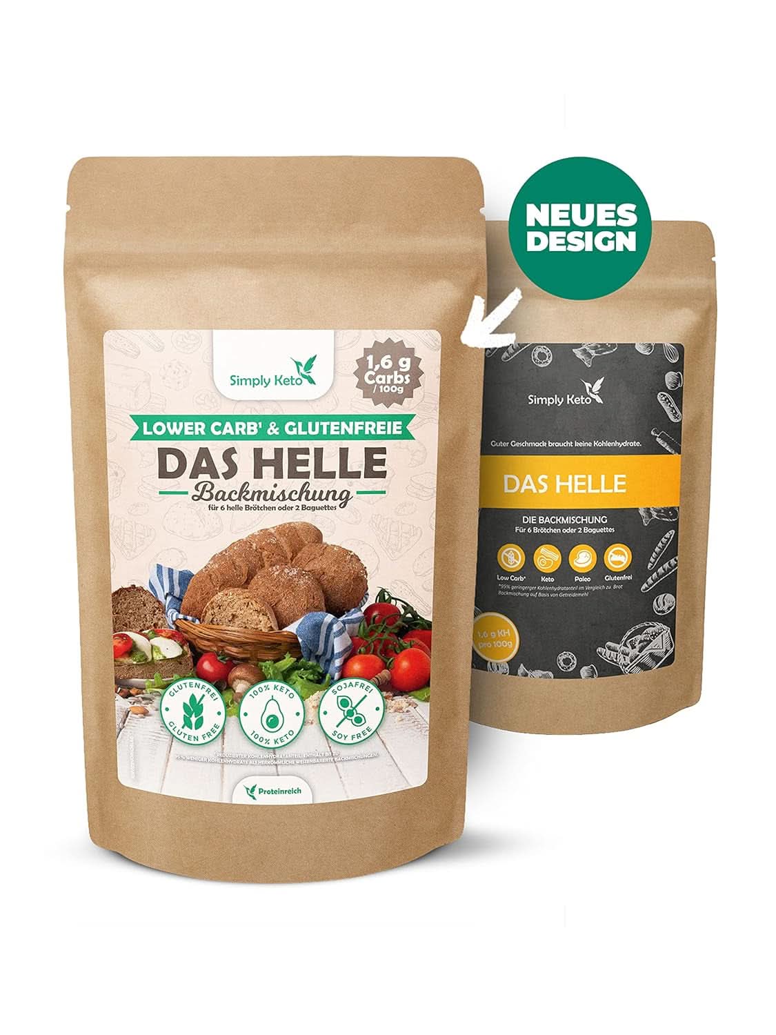 Simply Keto The Light Lower Carb* Brot, Mischung für glutenfreies Brot, 260 Gramm Kitchen Naty Shop