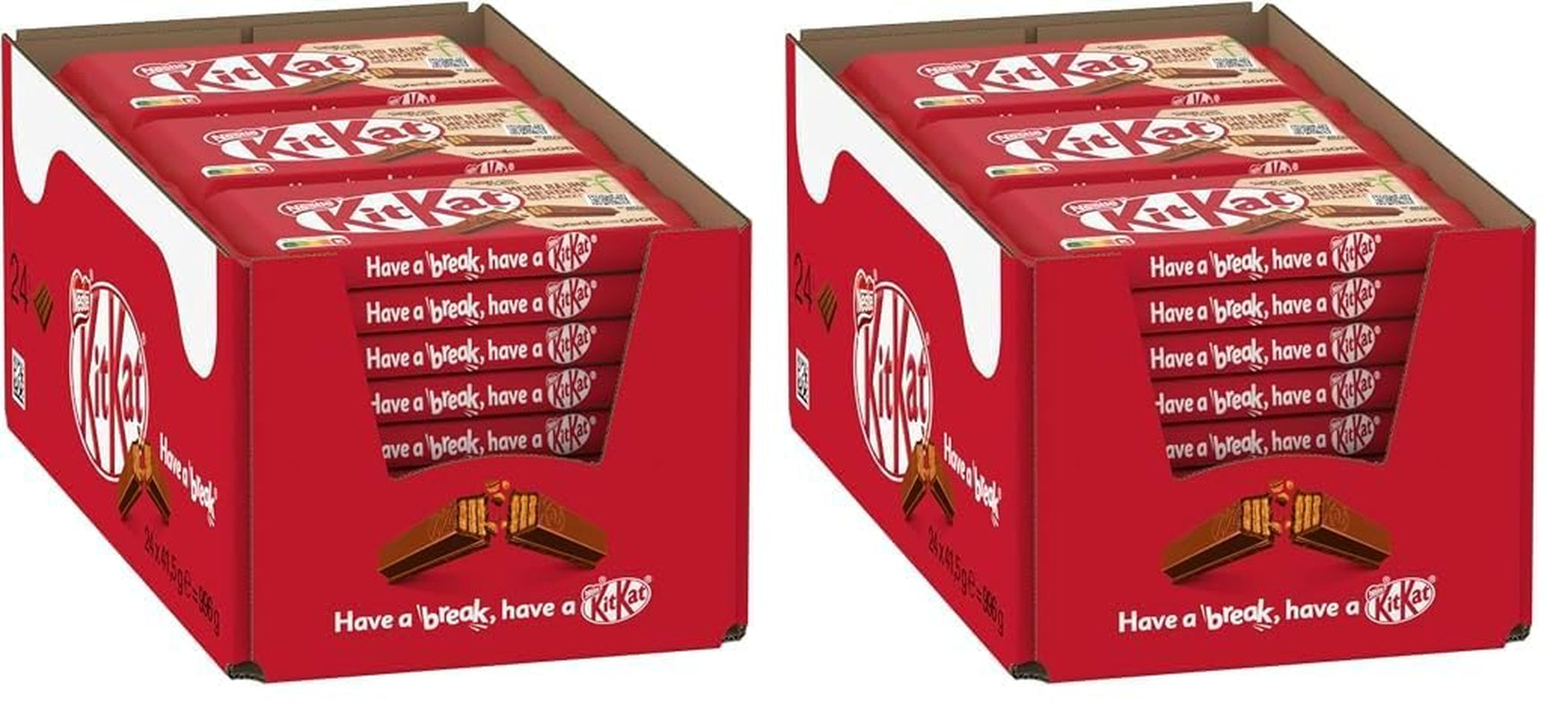 Nestlé Classic Schokoriegel, knusprige Waffelriegel aus Milchschokolade, 48er-Packung (24 x 41,5 g)