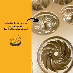 Birkmann, Contoura, Gugelhupfblech Violett, Backform Aus Aluguss, Mit Antihaftbeschichtung Und Rezept, 887077 Formen und Bleche zum Backen Naty Shop