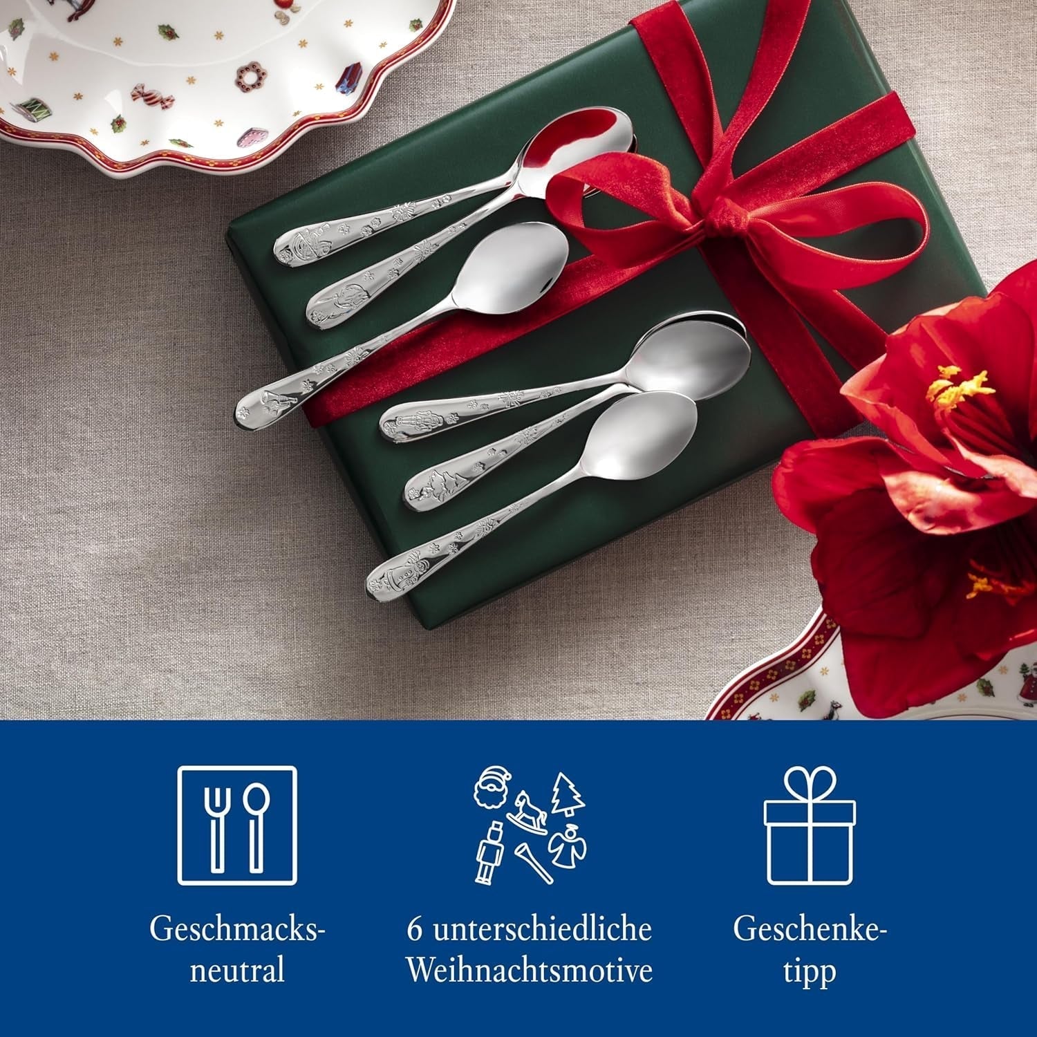 Villeroy & Boch - Toy'S Delight Kaffeelöffel-Set 6-teilig Silver Platinum, spülmaschinenfest Kitchen Naty Shop