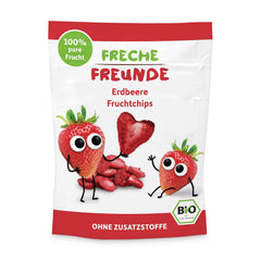100 % Erdbeer-Bio-Fruchtchips, gefriergetrocknete Erdbeerchips, Packung mit 12 Stück (12 x 12 g) und Crispy Hearts Banane und Erdbeere, Bio-Snack für Kinder und Babys (9 x 30 g), 270 g