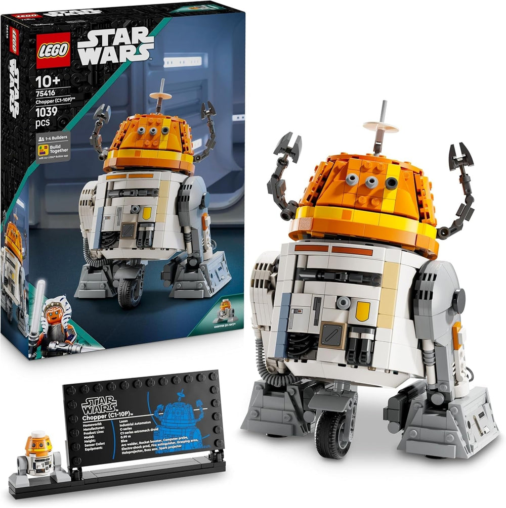 LEGO Star Wars Figur 75416 Ahsoka Astromech Droid Chopper (C1-10P) – Spielzeug mit beweglichem Kopf, abnehmbaren Armen und zentralem Rad – Geschenk für Ahsoka-Fans, Jungen und Mädchen ab 10 Jahren. Bausätze. Besuchen Sie den LEGO-Store. Standardtitel