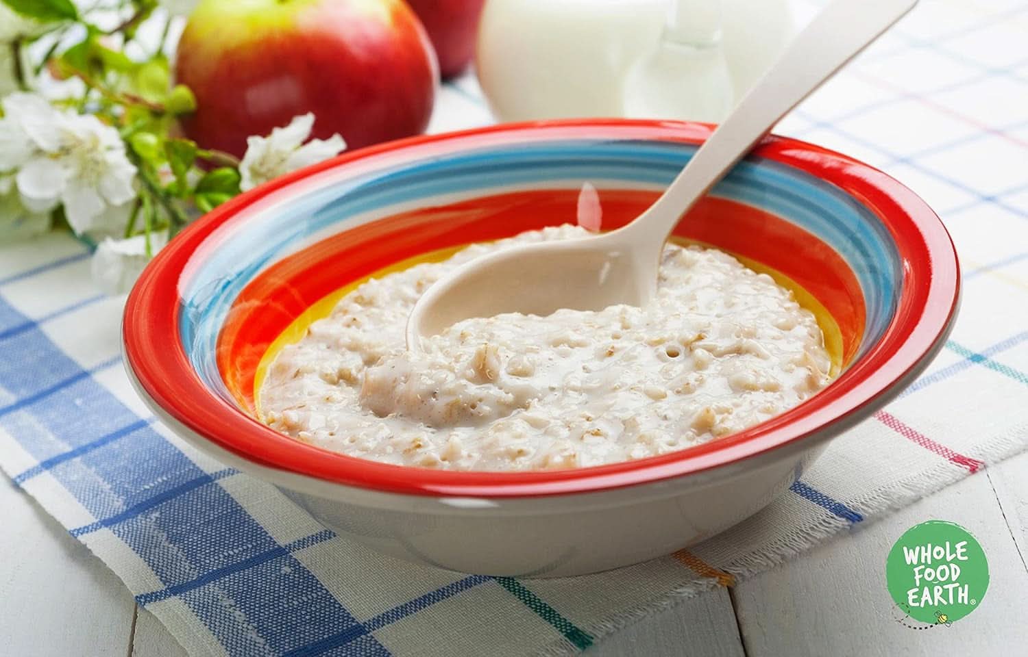 Fulgi de ovăz Fine - Fără OMG - Vegan - Fără lapte - Fără zahăr adăugat 1kg Cereale Naty Shop