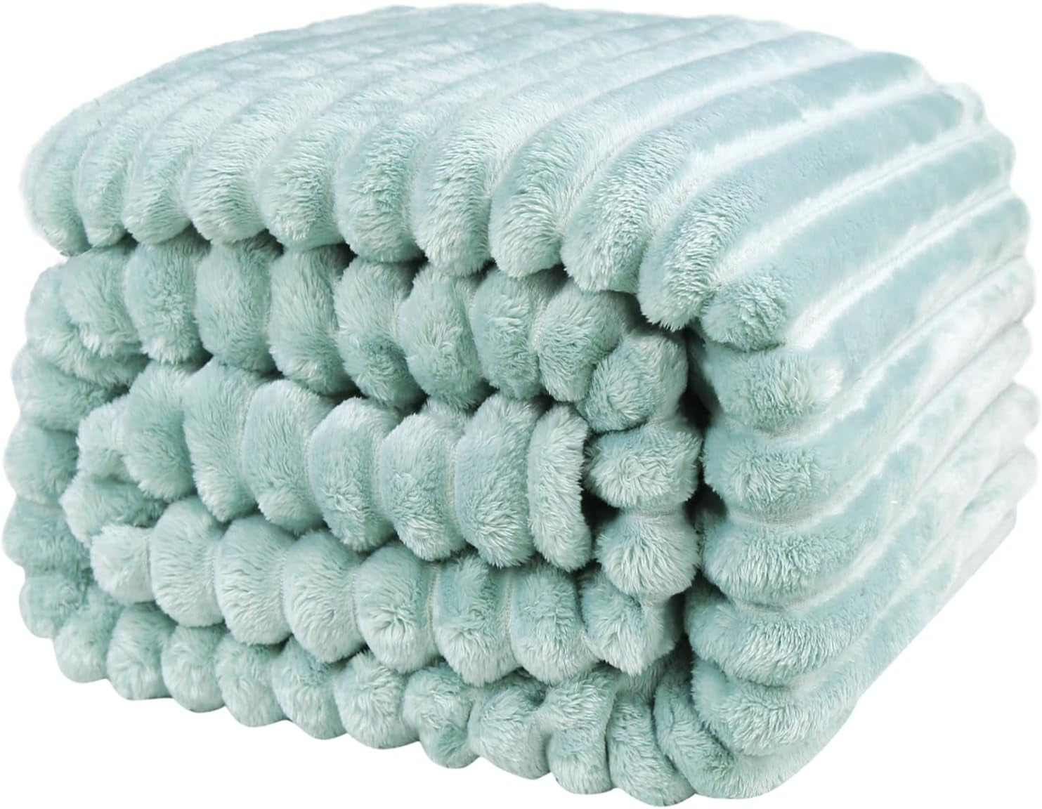 Pătură confortabilă 200X230 Cm - Pătură caldă și pufoasă pentru cuvertură de pat și canapea Pătură pentru mamă, femei și iubită (bej, 200X230Cm) Paturi si Cuverturi KEAYOO Verdețuri Matcha 200X230Cm