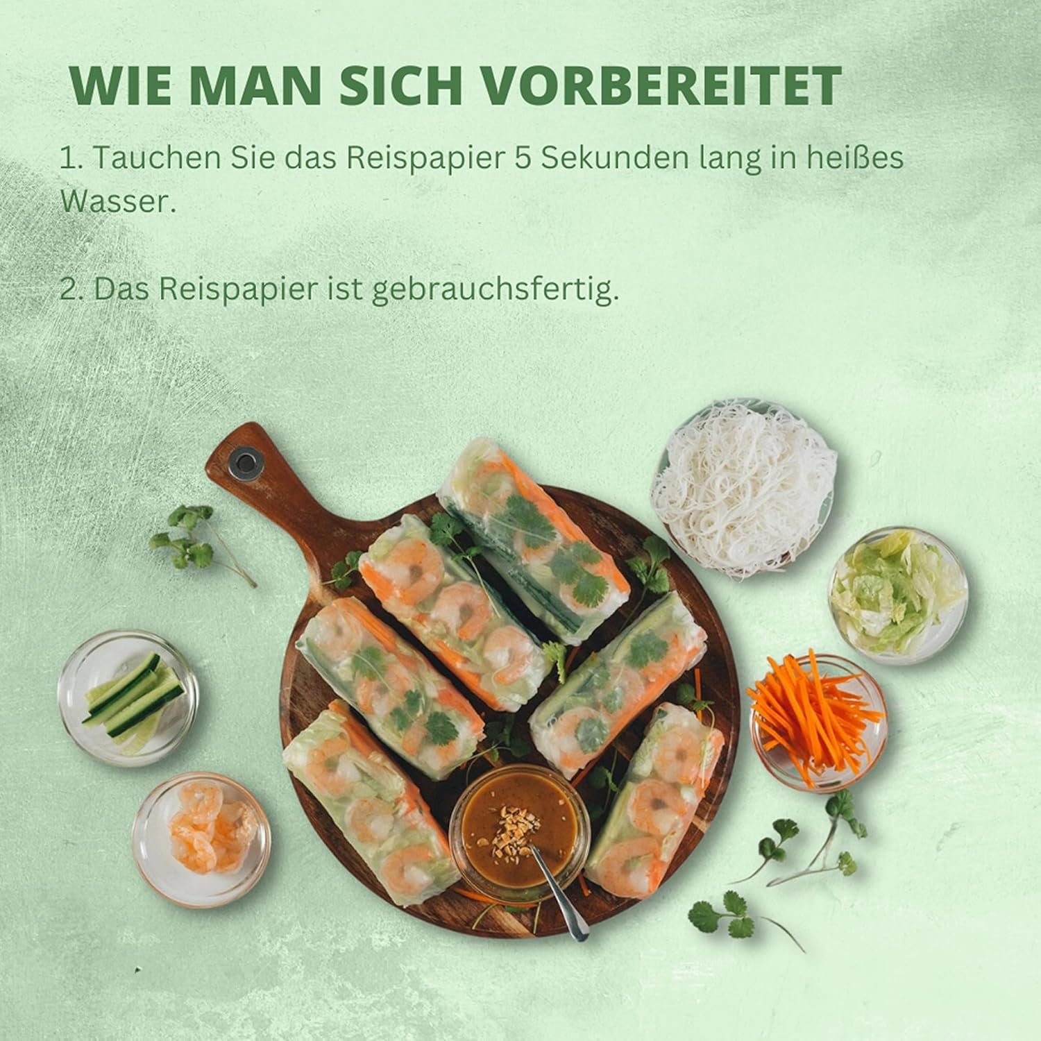 BAMBUSBAUM - Reispapier 31 cm. (Sommerrollen) – 44 x 340 g – Multipack