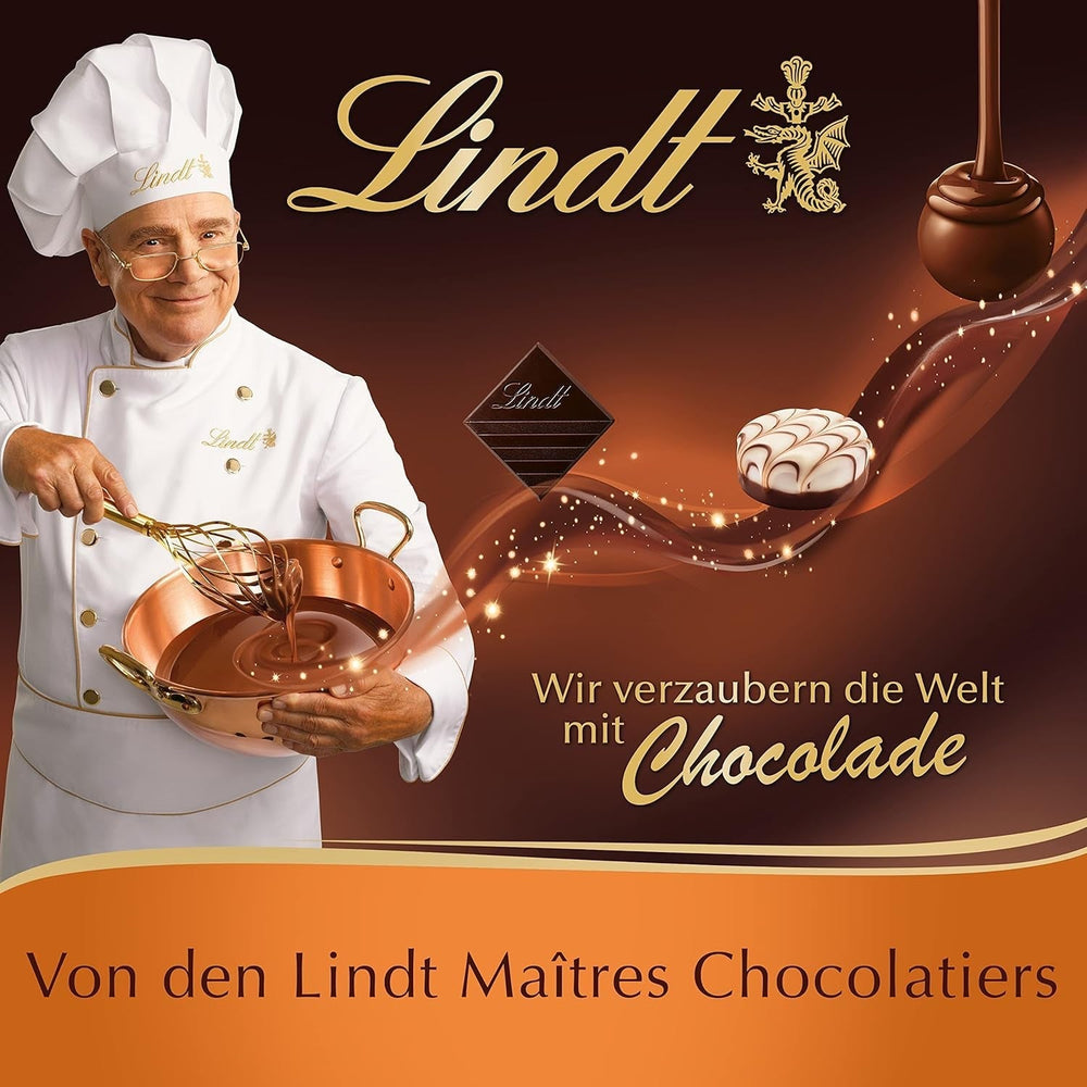 Lindt Schokolade - GLASUR Vollmilch | 10 x 200 g | Vollmilchglasur für einen feinen Überzug bei Kuchen, Torten, Gebäck oder Eis | GLAS | Backen | Schokoladengeschenk Glasuren und Dekor Naty Shop