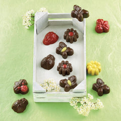 Silikomart 199199, matrita pentru ciocolata, model de Primavara, 15 praline, Maro Bucatarie Naty Shop