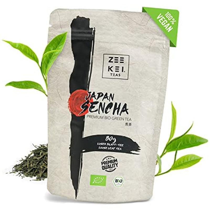 Matchamagic Sencha organic - Ceai verde japonez 80 g - Frunze vrac - Ceai verde aromat - Alternativă la Matcha