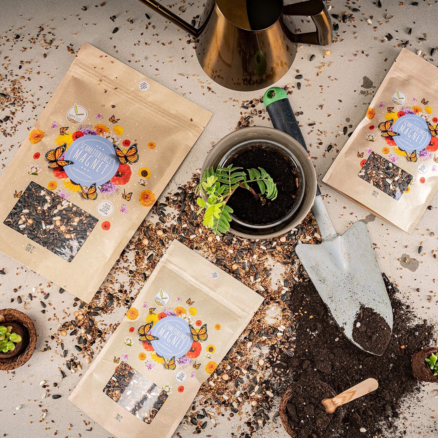 100g Schmetterlingssamen für eine bunte Blumenwiese – Bunte und nektarreiche Wildblumensamenmischung für Schmetterlinge