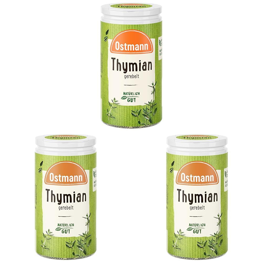 Ostmann Thymian gerebelt 15 g Thymian-Gewürz für viele Fleisch-, Fisch-, Pilz-, und Gemüsegerichte der mediterranen Küche, Menge: 1 Stück