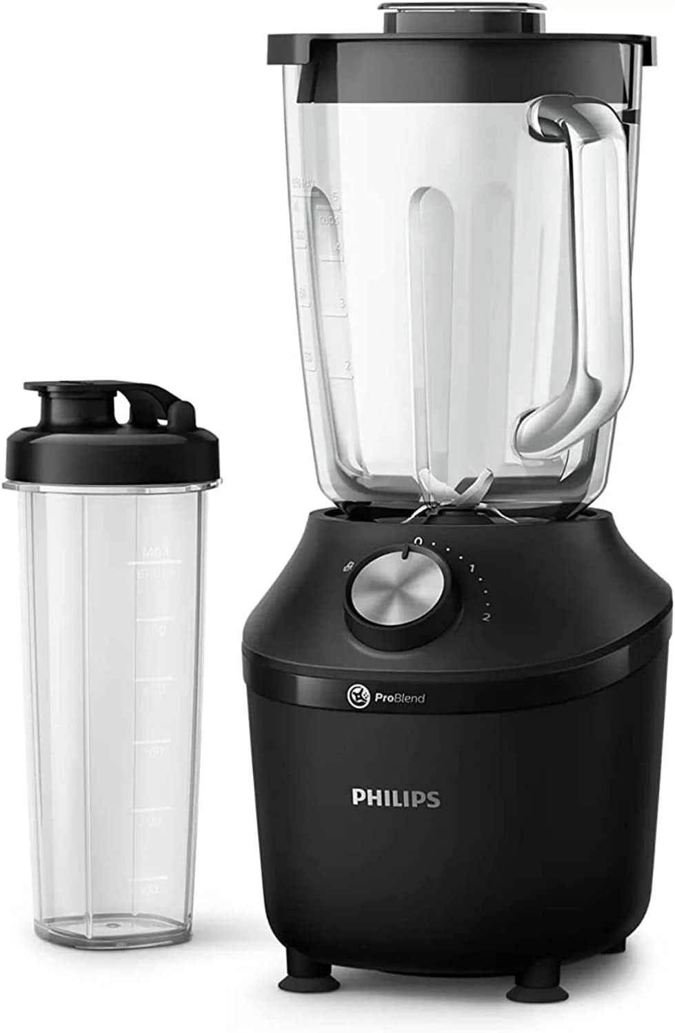 Philips Standmixer und Smoothie Maker – 600 W, 2-Liter-Becher, Homeid-App, 2 Geschwindigkeitsstufen + Impulsfunktion, Problend, Ice-Crush-Funktion (HR2291/41) Kitchen Naty Shop