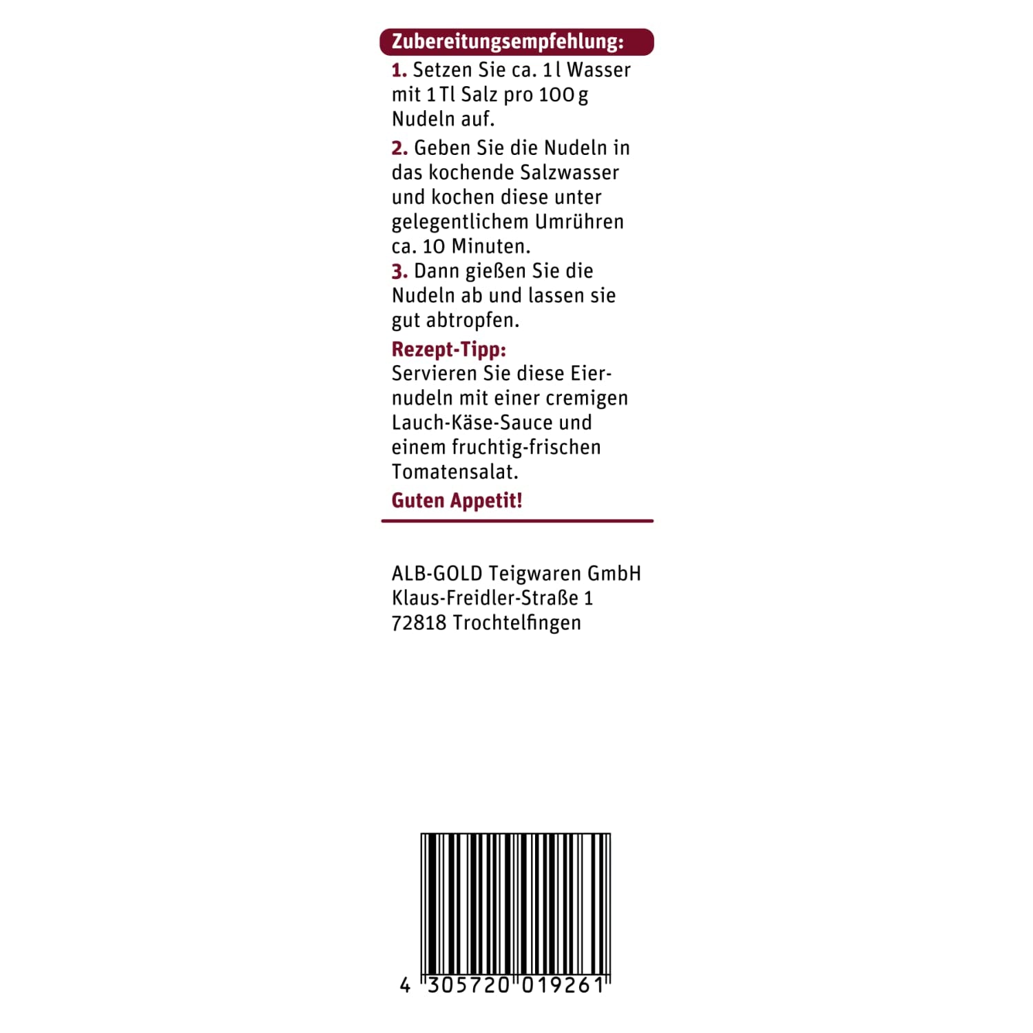 tegut... Eiernudeln Waves - Bandnudeln, 1 x 500 g