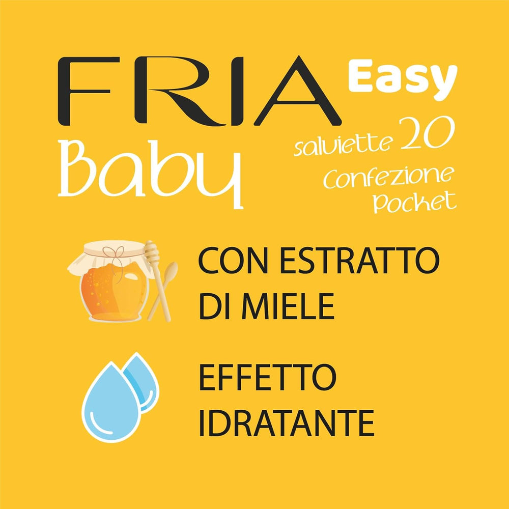 Easy Baby Feuchttücher mit Aloe Vera und Honigextrakt, feuchtigkeitsspendend für die Haut, dermatologisch getestet, Packung mit 20 Tüchern