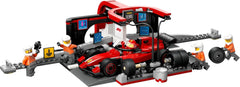 LEGO City F1 Boxenstopp mit Team und Ferrari Speedster – Formel-1-Boxenstopp-Set mit 1 Rennfahrer und 4 mechanischen Minifiguren – Rennauto-Spielzeug für Jungen und Mädchen ab 6 Jahren – 60443 Bausets. Besuchen Sie den LEGO-Store