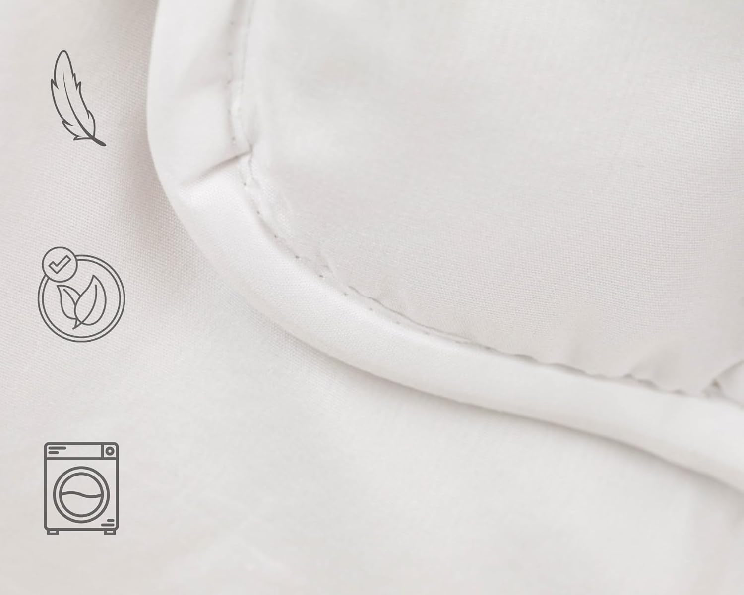 Bettdecke TRAMAS+ 200 Gr/M² für Betten aus silikonisierten Hohlfasern – 150 x 220 cm – Öko-Tex-zertifiziert – Weiß, weich, warm, minimalistisch – Bett 90 cm Bettdecken und Steppdecken Naty Shop