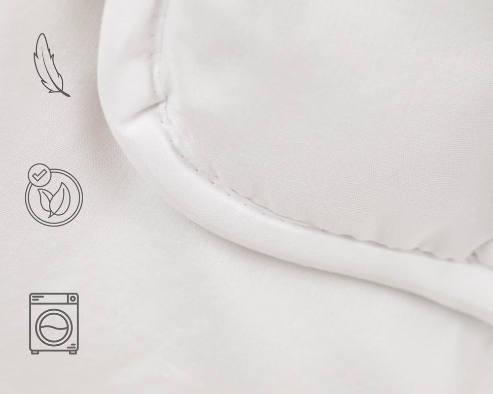 Bettdecke TRAMAS+ 200 Gr/M² für Betten aus silikonisierten Hohlfasern – 150 x 220 cm – Öko-Tex-zertifiziert – Weiß, weich, warm, minimalistisch – Bett 90 cm Bettdecken und Steppdecken Naty Shop