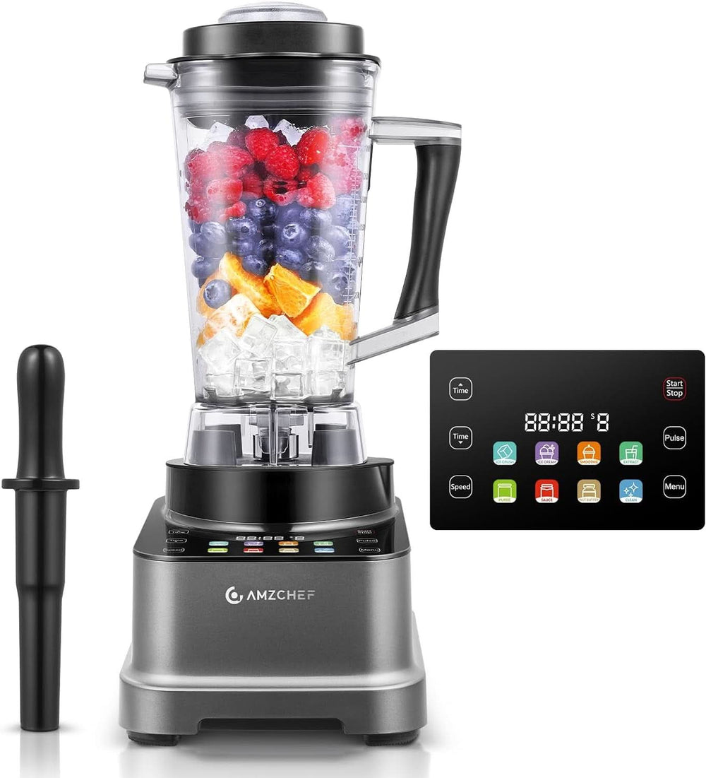 Mixer AMZCHEF, 8 intelligente Menüs und 10 Geschwindigkeiten, LCD-Touchscreen Kitchen Naty Shop Grau