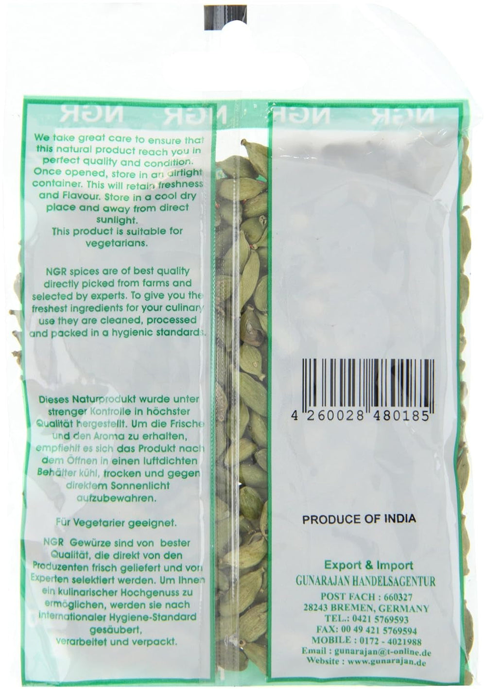 Kardamom, grün, ganz, 50g (1 x 50 g Packung)
